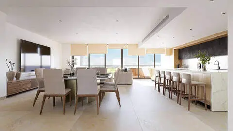 Sala y comedor de concepto abierto